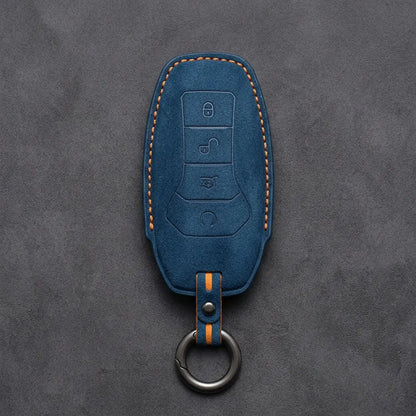 BYD Hand-Stitched Alcantara Key Fob Cover – Curved 4-Button
