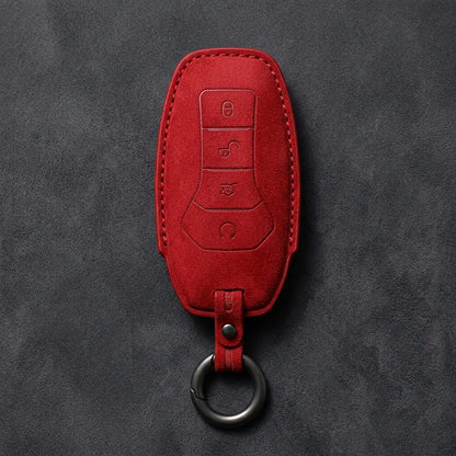 BYD Hand-Stitched Alcantara Key Fob Cover – Curved 4-Button