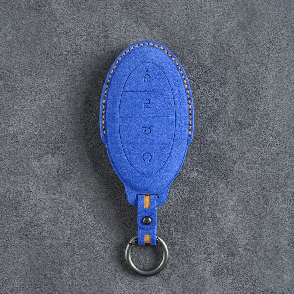 BYD Hand-Stitched Alcantara Key Fob Cover – Oval 4-Button
