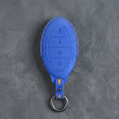 BYD Hand-Stitched Alcantara Key Fob Cover – Oval 4-Button