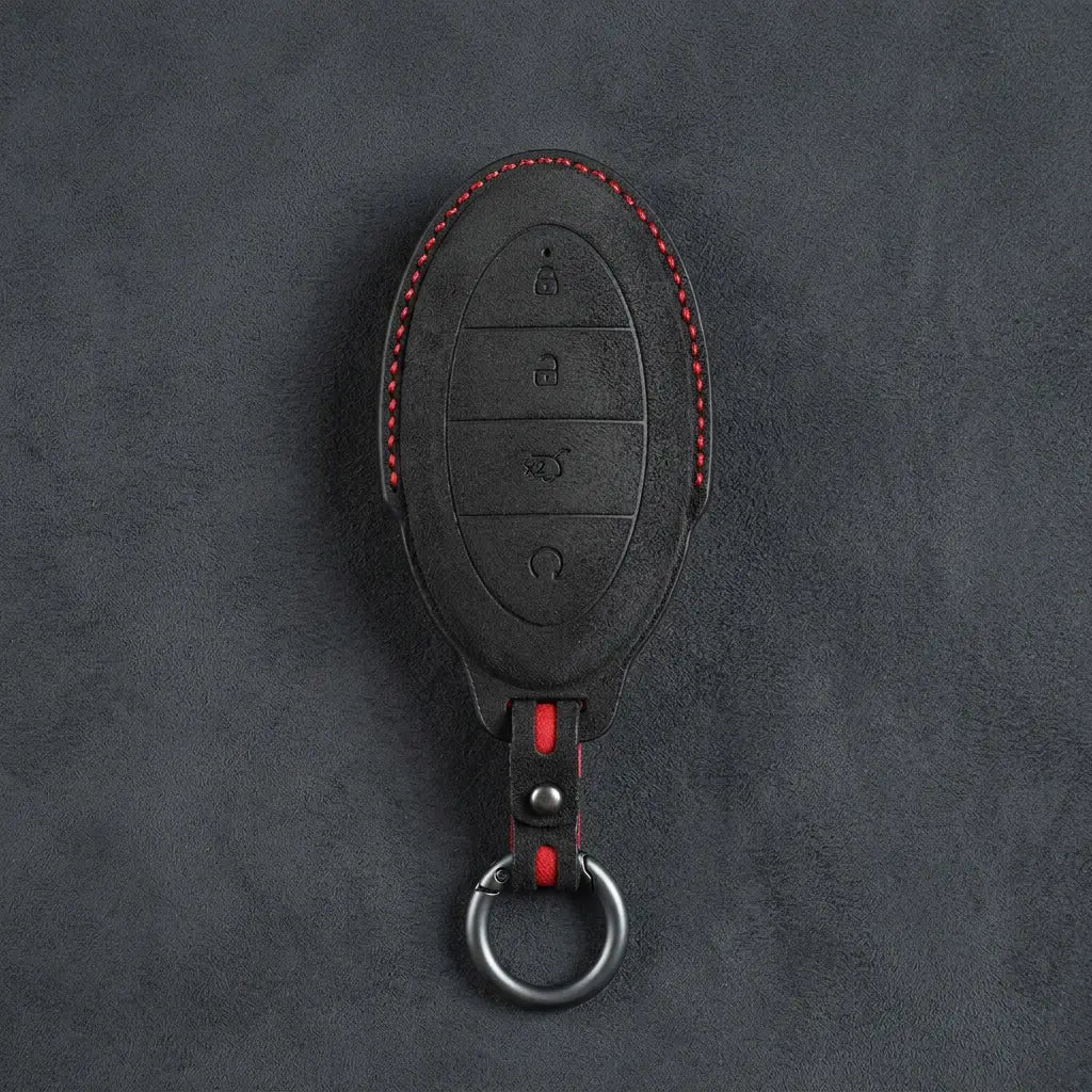 BYD Hand-Stitched Alcantara Key Fob Cover – Oval 4-Button