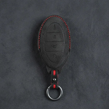 BYD Hand-Stitched Alcantara Key Fob Cover – Oval 4-Button