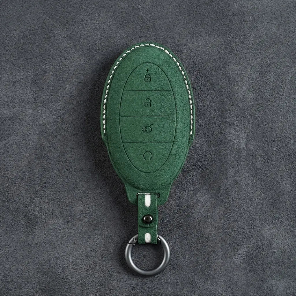 BYD Hand-Stitched Alcantara Key Fob Cover – Oval 4-Button