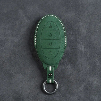 BYD Hand-Stitched Alcantara Key Fob Cover – Oval 4-Button