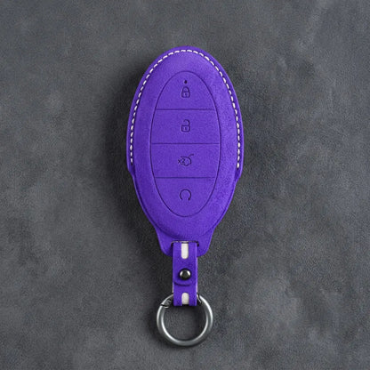 BYD Hand-Stitched Alcantara Key Fob Cover – Oval 4-Button