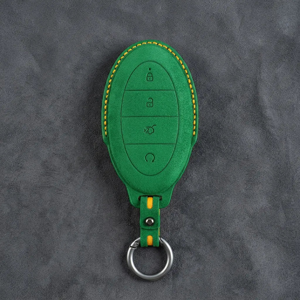 BYD Hand-Stitched Alcantara Key Fob Cover – Oval 4-Button