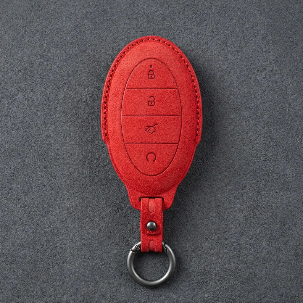 BYD Hand-Stitched Alcantara Key Fob Cover – Oval 4-Button