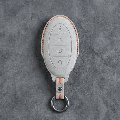 BYD Hand-Stitched Alcantara Key Fob Cover – Oval 4-Button