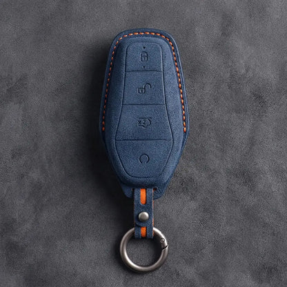 BYD Hand-Stitched Alcantara Key Fob Cover – Teardrop 4-Button