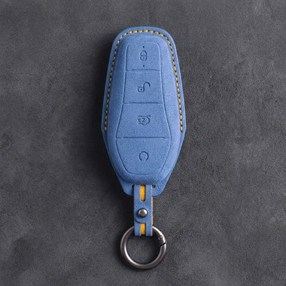 BYD Hand-Stitched Alcantara Key Fob Cover – Teardrop 4-Button