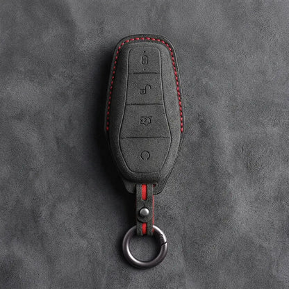 BYD Hand-Stitched Alcantara Key Fob Cover – Teardrop 4-Button