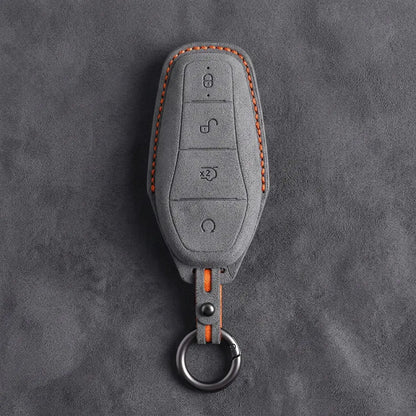 BYD Hand-Stitched Alcantara Key Fob Cover – Teardrop 4-Button