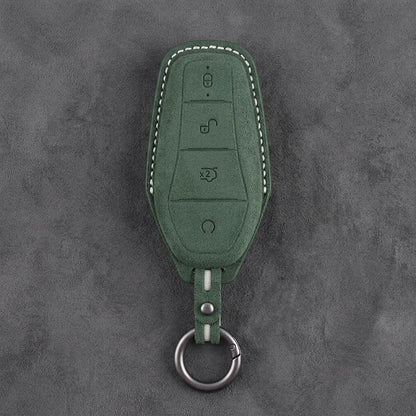 BYD Hand-Stitched Alcantara Key Fob Cover – Teardrop 4-Button
