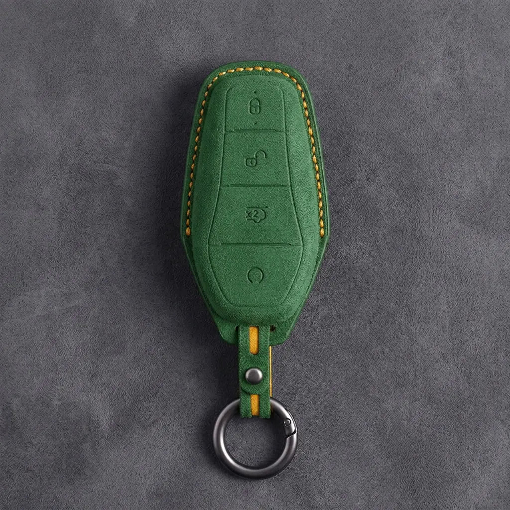 BYD Hand-Stitched Alcantara Key Fob Cover – Teardrop 4-Button