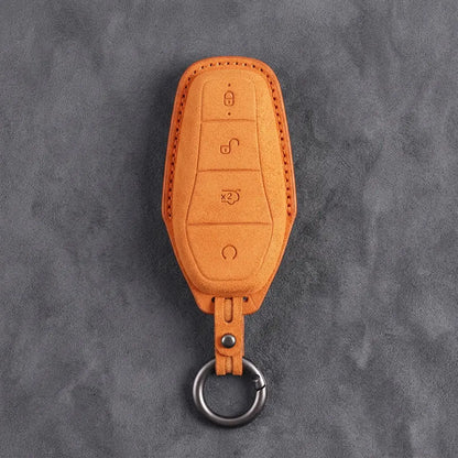 BYD Hand-Stitched Alcantara Key Fob Cover – Teardrop 4-Button