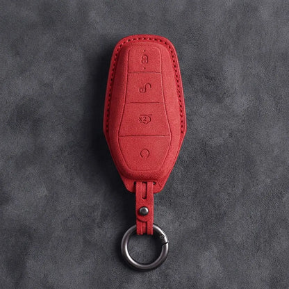 BYD Hand-Stitched Alcantara Key Fob Cover – Teardrop 4-Button