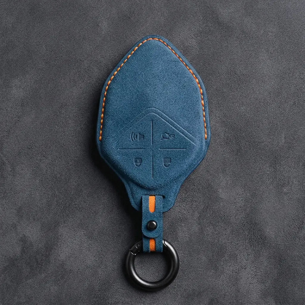 Changan Hand-Stitched Alcantara Key Fob Cover – Diamond Smart Key