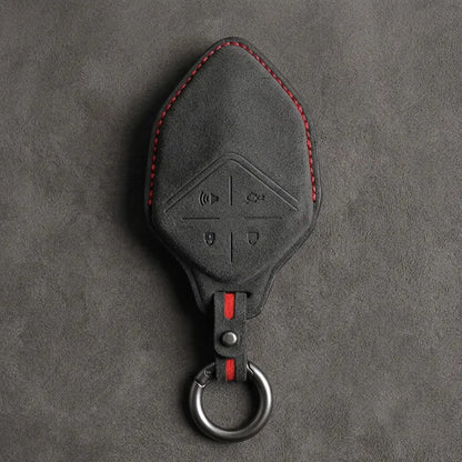 Changan Hand-Stitched Alcantara Key Fob Cover – Diamond Smart Key