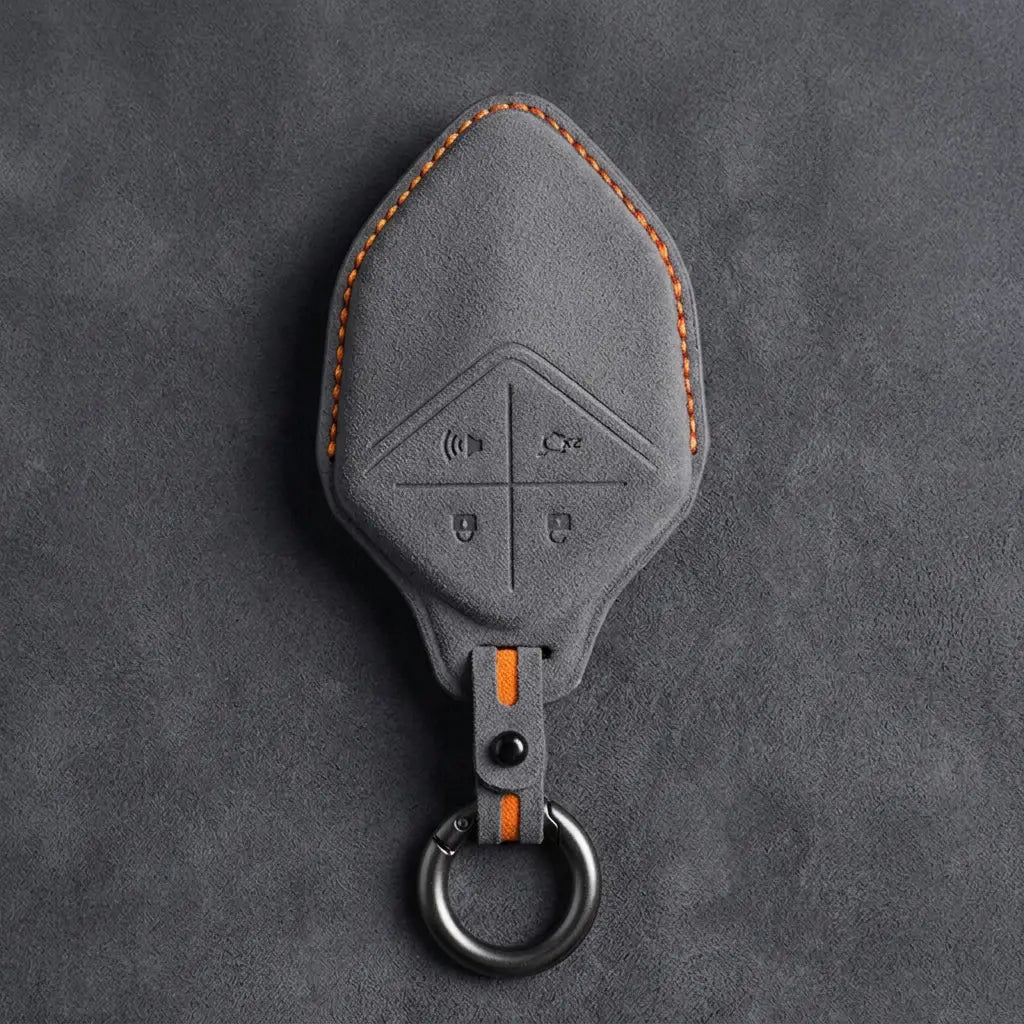 Changan Hand-Stitched Alcantara Key Fob Cover – Diamond Smart Key