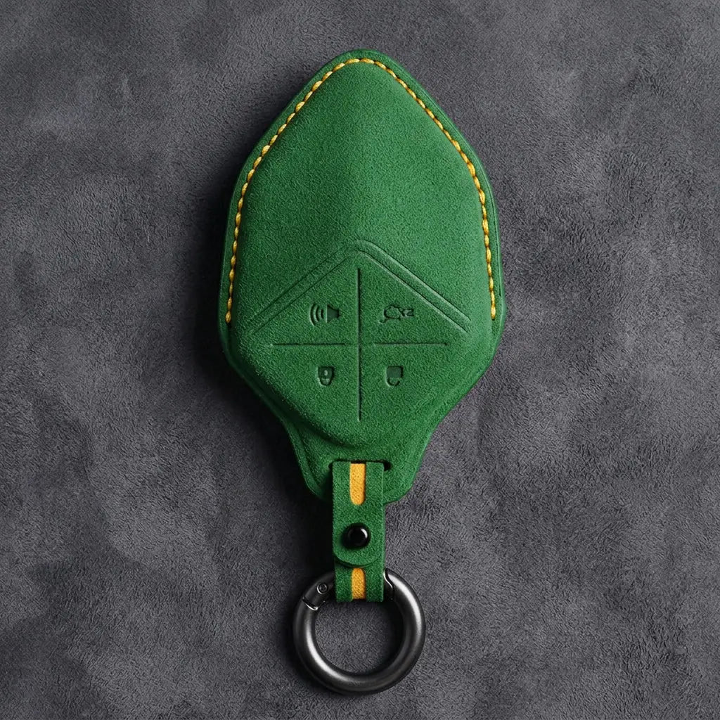 Changan Hand-Stitched Alcantara Key Fob Cover – Diamond Smart Key