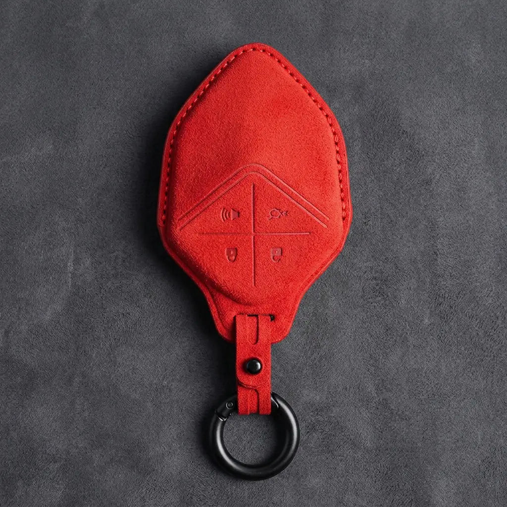Changan Hand-Stitched Alcantara Key Fob Cover – Diamond Smart Key