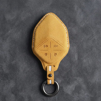 Changan Hand-Stitched Alcantara Key Fob Cover – Diamond Smart Key
