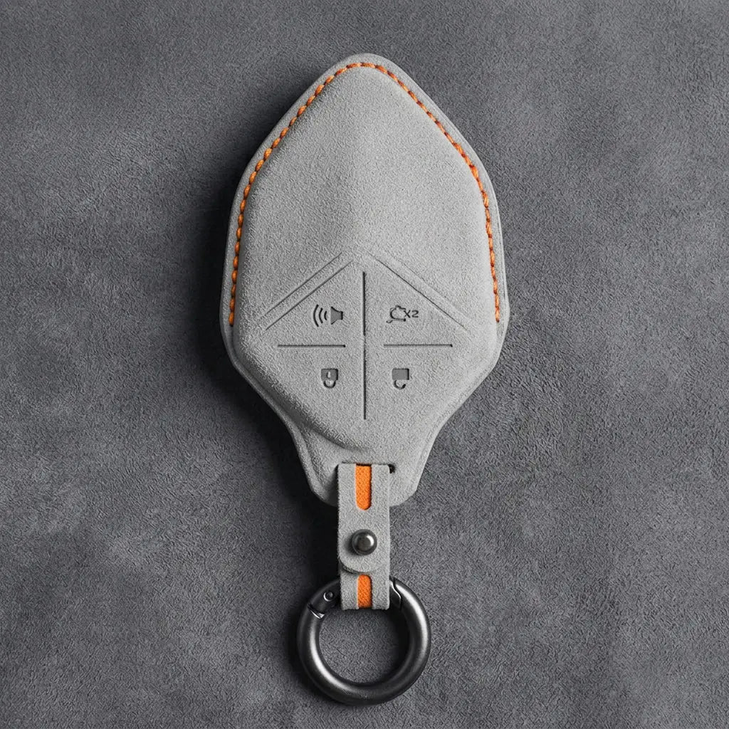 Changan Hand-Stitched Alcantara Key Fob Cover – Diamond Smart Key