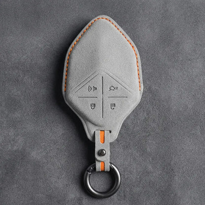Changan Hand-Stitched Alcantara Key Fob Cover – Diamond Smart Key