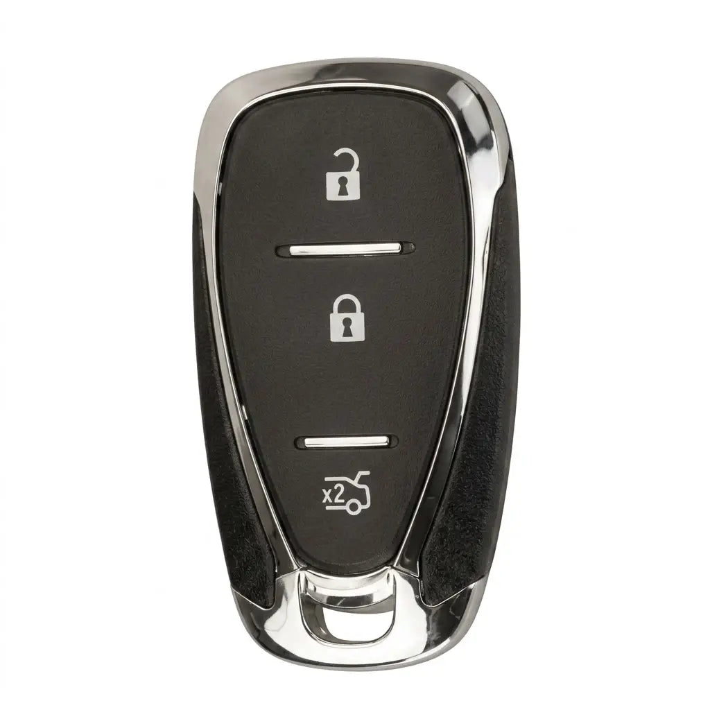 Chevrolet Hand-Stitched Alcantara Key Fob Cover – Chrome Shield 3-Button Tailgate