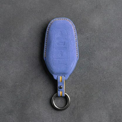 Citroen Hand-Stitched Alcantara Key Fob Cover - Smart Key 3-Button