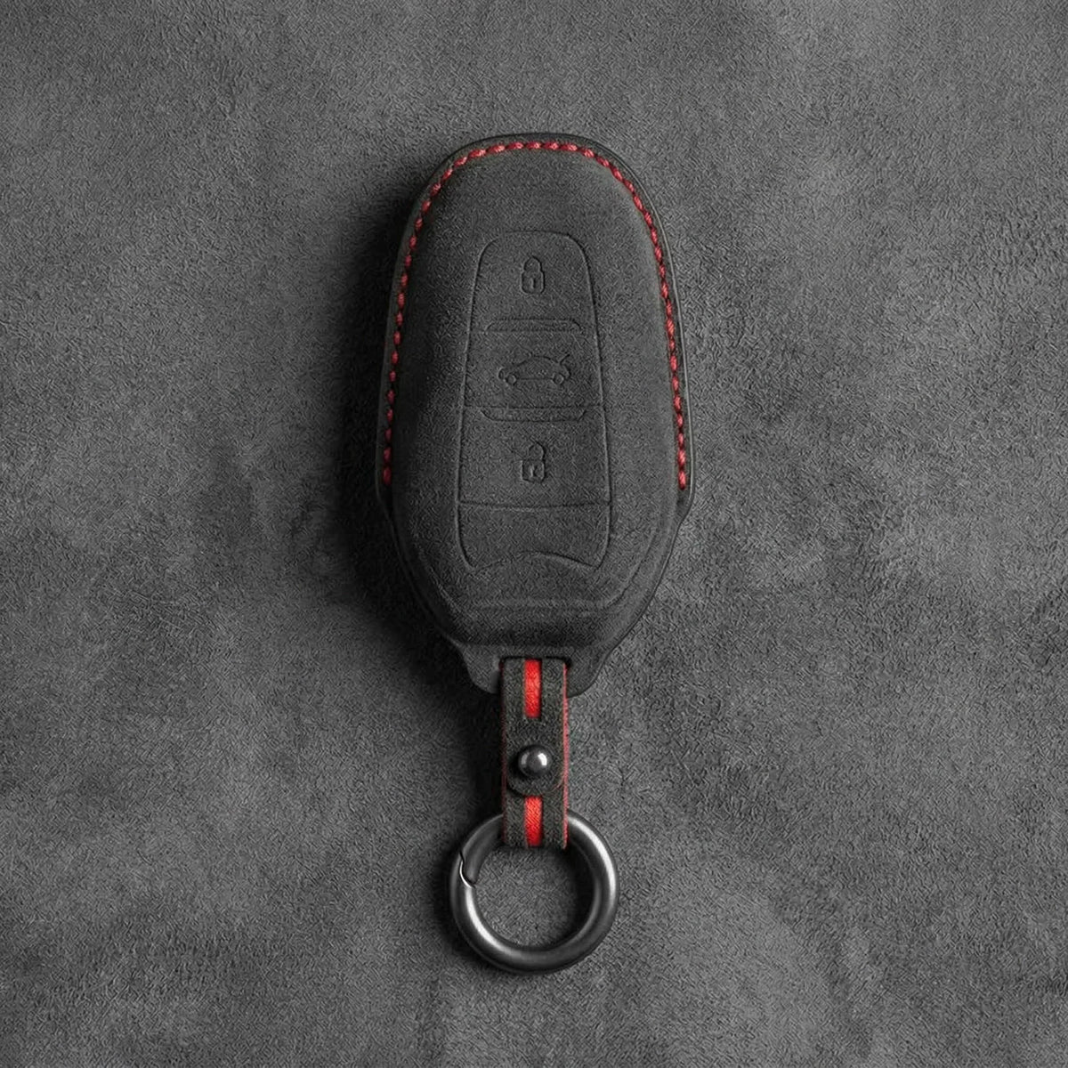 Citroen Hand-Stitched Alcantara Key Fob Cover - Smart Key 3-Button
