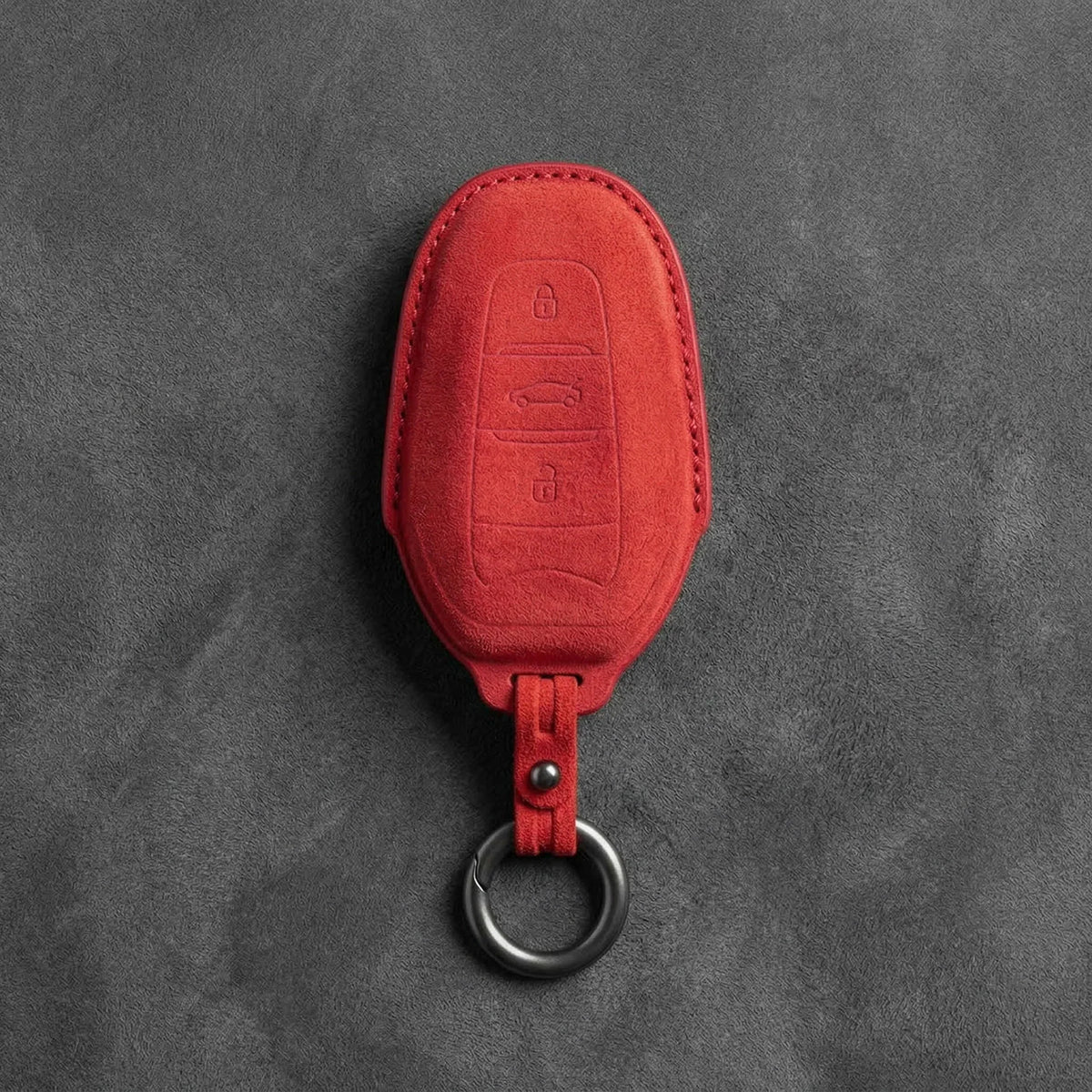 Citroen Hand-Stitched Alcantara Key Fob Cover - Smart Key 3-Button