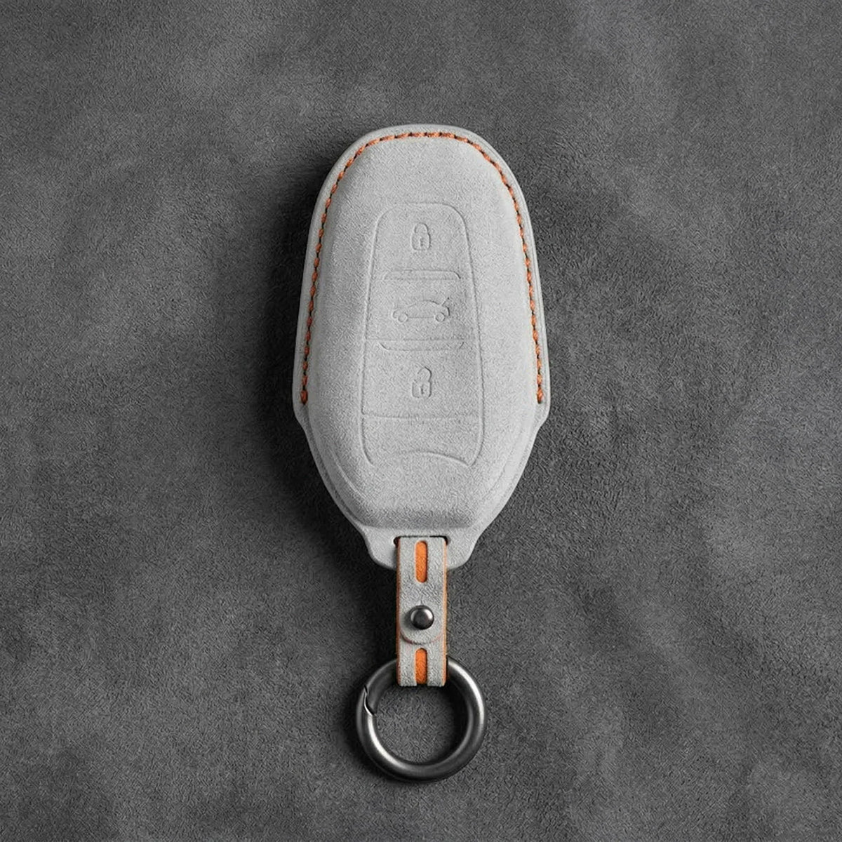 Citroen Hand-Stitched Alcantara Key Fob Cover - Smart Key 3-Button
