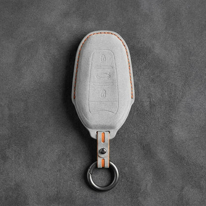 Citroen Hand-Stitched Alcantara Key Fob Cover - Smart Key 3-Button