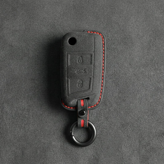 Cupra Hand-Stitched Alcantara Key Fob Cover – Angular Flip Key 3-Button