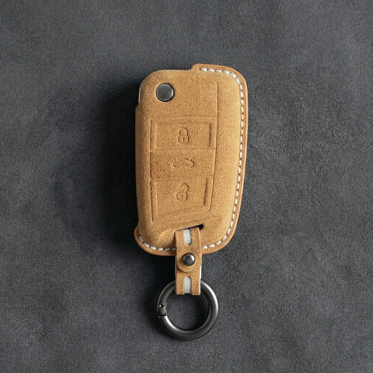 Cupra Hand-Stitched Alcantara Key Fob Cover – Angular Flip Key 3-Button