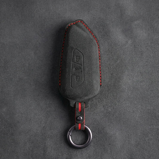 Cupra Hand-Stitched Alcantara Key Fob Cover – Asymmetric Blade Key