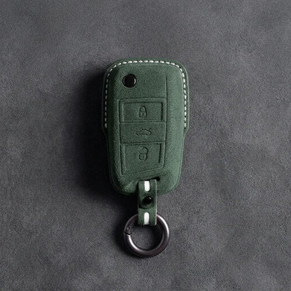 Cupra Hand-Stitched Alcantara Key Fob Cover – Geometric Smart Key 3-Button