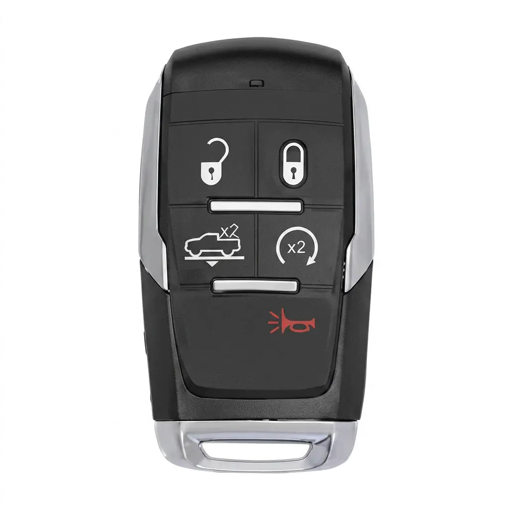 Dodge Hand-Stitched Alcantara Key Fob Cover – Block 5-Button