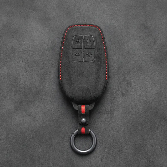Ferrari Hand-Stitched Alcantara Key Fob Cover – Shield 4-Button Smart Key