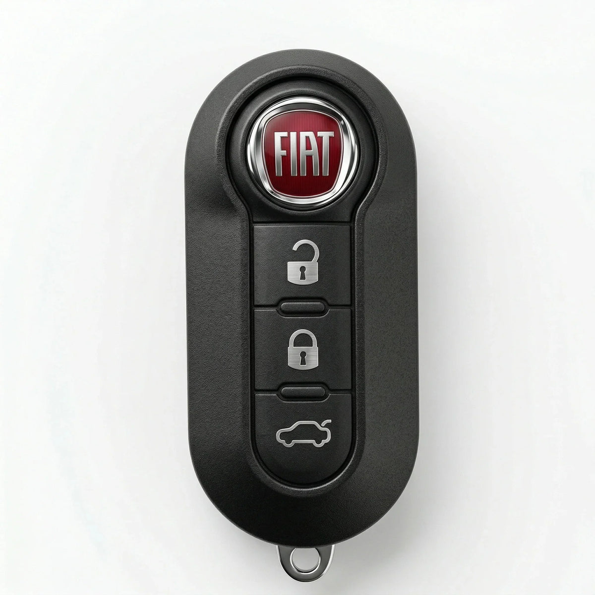 Fiat Hand-Stitched Alcantara Key Fob Cover - Rounded 3-Button