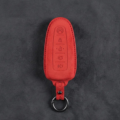 Ford Hand-Stitched Alcantara Key Fob Cover – 5-Button Remote Start Fob