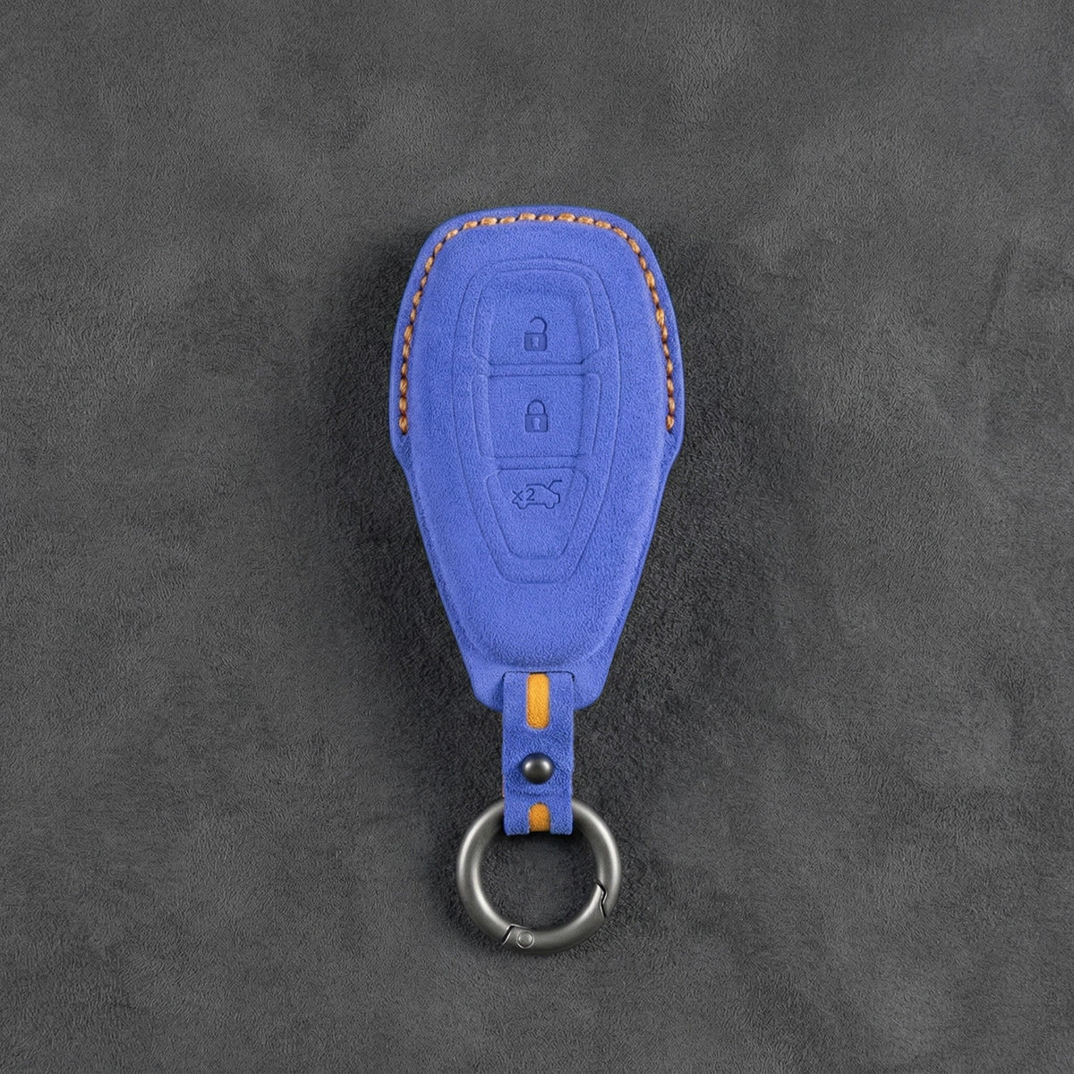 Ford Hand-Stitched Alcantara Key Fob Cover - Oval 3-Button