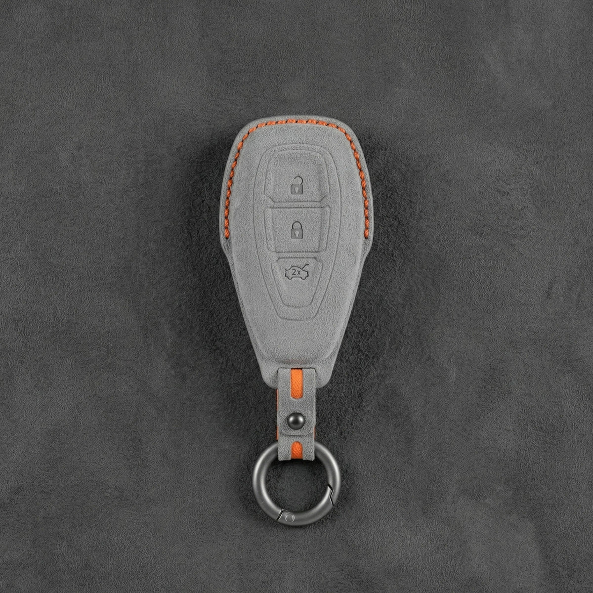 Ford Hand-Stitched Alcantara Key Fob Cover - Oval 3-Button