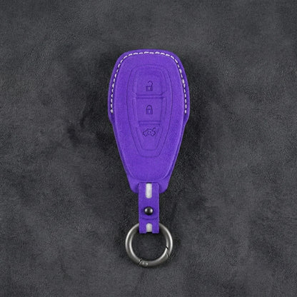 Ford Hand-Stitched Alcantara Key Fob Cover - Oval 3-Button