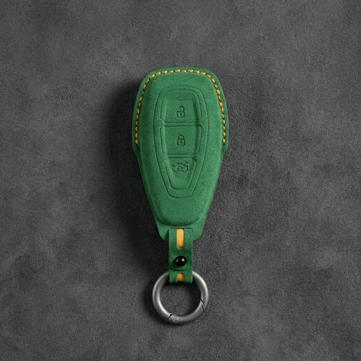 Ford Hand-Stitched Alcantara Key Fob Cover - Oval 3-Button
