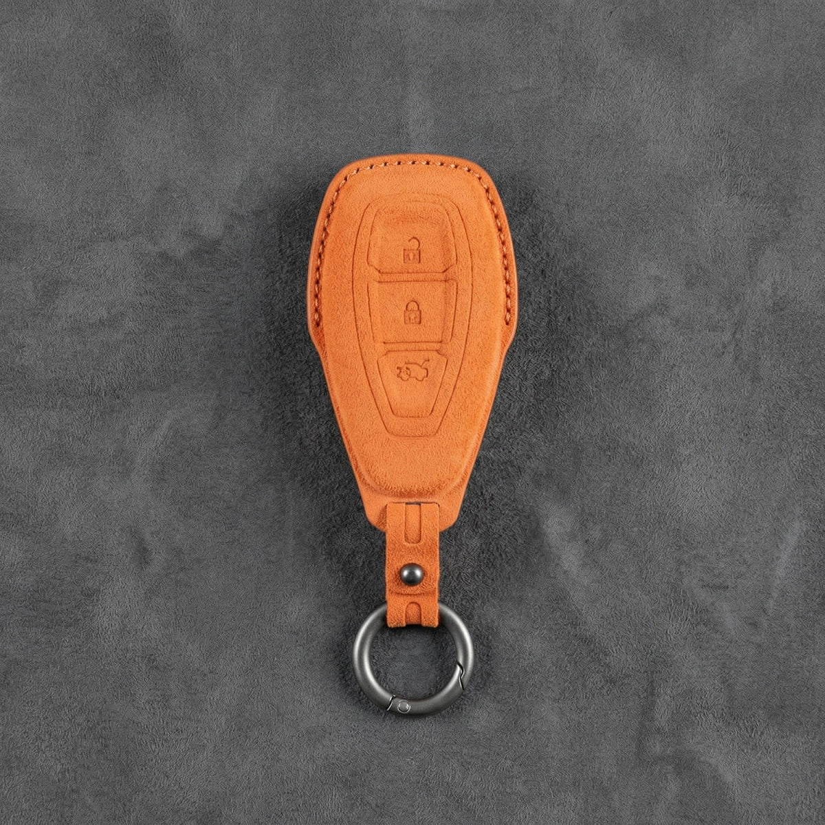 Ford Hand-Stitched Alcantara Key Fob Cover - Oval 3-Button