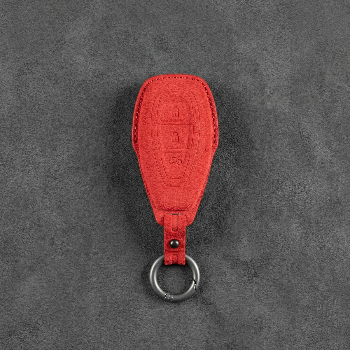Ford Hand-Stitched Alcantara Key Fob Cover - Oval 3-Button