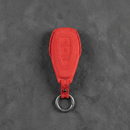 Ford Hand-Stitched Alcantara Key Fob Cover - Oval 3-Button