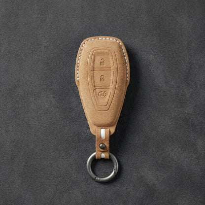 Ford Hand-Stitched Alcantara Key Fob Cover - Oval 3-Button